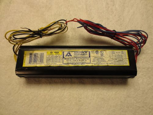Advance electronic bi-level switching ballast rel-4p32-2ls 120vac 60hz for sale
