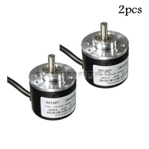 2x 600p/r photoelectric rotary encoder incremental 5 ab 2phases shaft 6mm 5-24v for sale