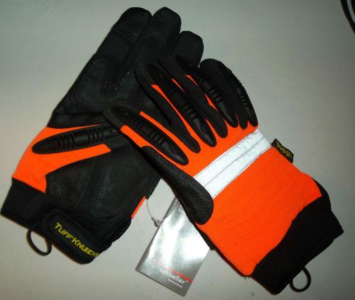 New tuff knucks reflective metacarpal impact safety gloves with kevlar size xl for sale