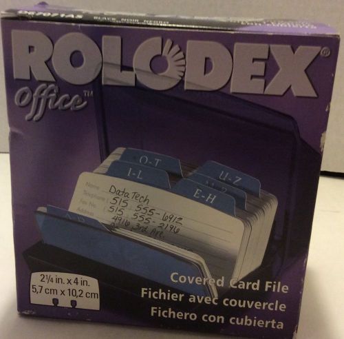 Rolodex S300C Petite Covered Card File Lined Cards 125 card capacity Office Desk