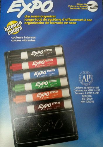 Expo dry erase marker organizer, w/eraser, &amp; 6 markers