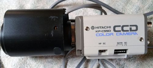 Hitachi CCD color surveillance camera KP-C550 with Rainbow TV Zoom Lens