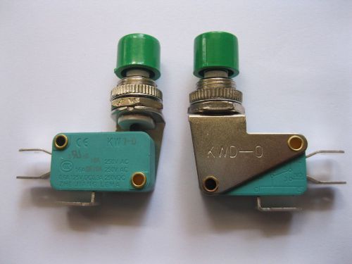 5 pcs micro switch on/off 3p with lever big green cap kwd for sale