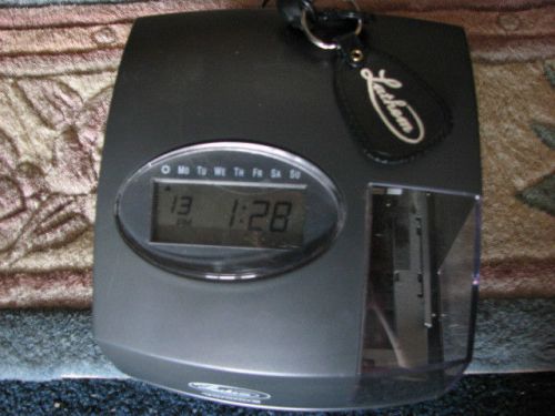 Lathem 1000E Electronic Digital Time Clock Recorder w/ Keys &amp; Power Cable