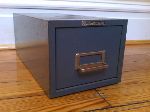 Vintage ASCO Steelmaster Single Drawer Card File Cabinet Art Steel 16 X 7.5 X 6.