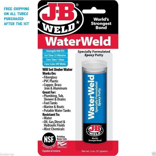 J-b water weld epoxy adhesive putty 2oz marine boat bathroom tub shower plumbing for sale