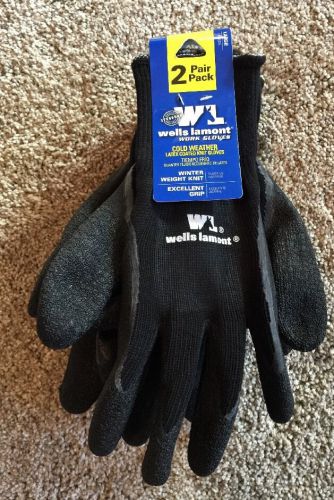 NWT Wells Lamont Work Gloves - Large (2 Pack) - Cold Weather Latex Coated