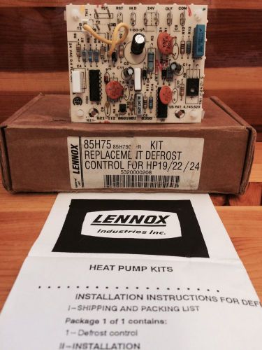 New lennox 85h75 defrost control board for hp19/22/24 (see model# list) (259) for sale