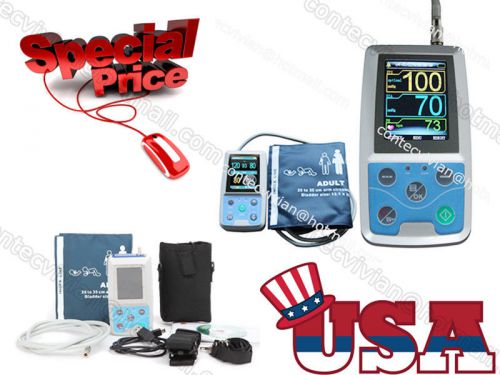 Contec abpm50 24h ambulatory upper blood pressure monitor meter+software,us usps for sale