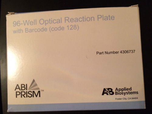 Applied Biosystems 4306737, 96 Well Optical Reaction Plate w/Barcode, Box of 17
