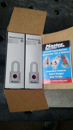 Master Padlock Safety Lock 411 RED 3&#034; Long. Box of 6. NIB. Free shipping. New...