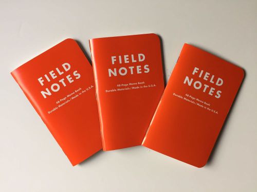 Field Notes Orange Expedition x 3 Brand New Waterproof paper