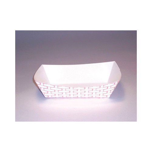 Boardwalk 2 lbs Paper Food Basket in Red and White