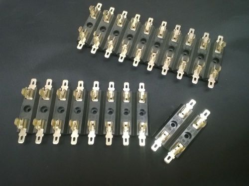 NEW Set of TEN 3AG panel / surface mount fuse holders 10A / 16A 250v / 500v