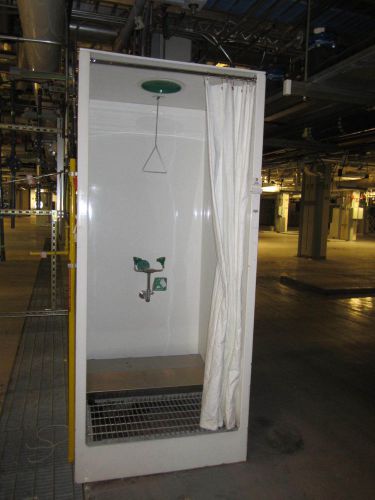 HAWS Enclosed Safety Shower with pump for discharged water.