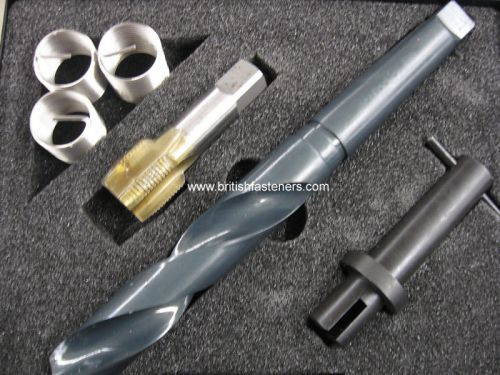 Bsp bspp british standard pipe 1&#034; - 11 helicoil kit bspf thread repair kit for sale