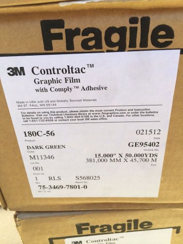 3M CONTROLTAC GRAPHIC FILM WITH COMPLY ADHESIVE - DARK GREEN - ****NEW****