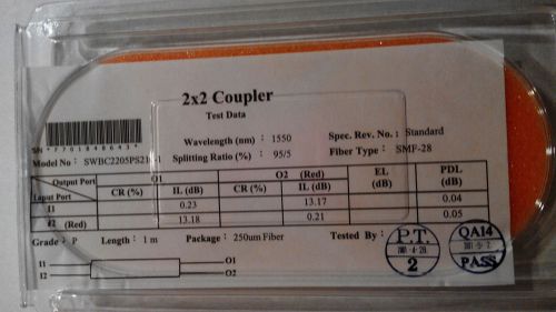 10 COUNT of 2x2 Single Mode Fiber Optic Coupler 1550nm