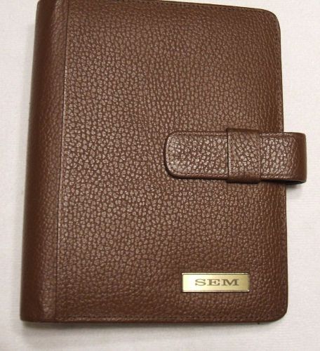 Pebbled classic leather desk size day-timer planner binder for sale