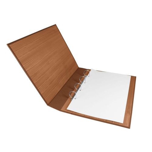 LUCRIN - A3 vertical binder - Granulated Cow Leather - Tan