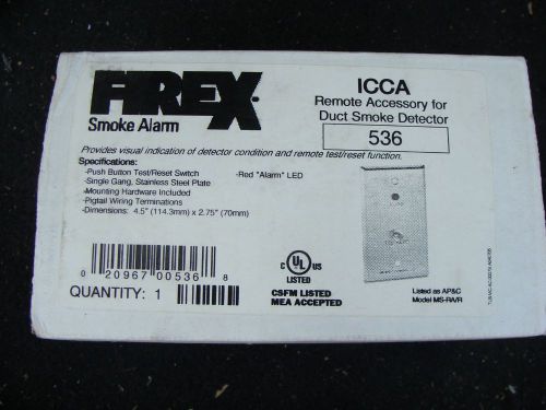 FIREX LOT OF 5 - MS-RA/R Accessory For Duct Smoke Detector 536 NEW in BOXES !!