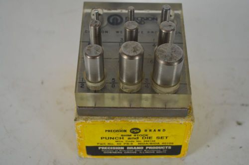 PRECISION BRAND #698158 Shim Stock Punch And Die Set No. 40 Ps-9