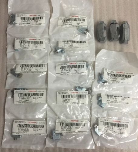 Lot of 16, pfeiffer wall clamp, pf301110-t, dn63/100iso (13x) &amp; 3 no p/n #130a7 for sale