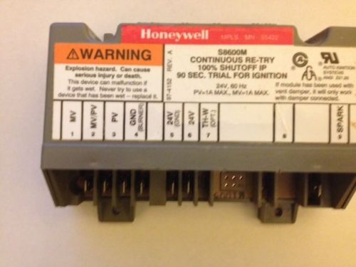 Honeywell S8600M  Continuous Re-try Ignition Control