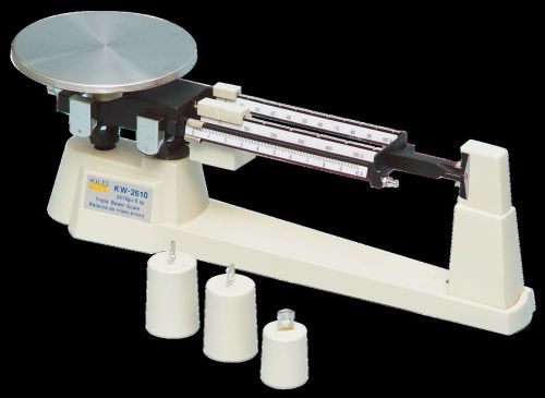 610 g (2610 g w attachment weights) kilotech mechanical triple beam balance new for sale