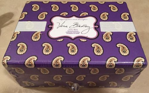 Vera Bradley Retired Simply Violet Mail Box Stationery Set