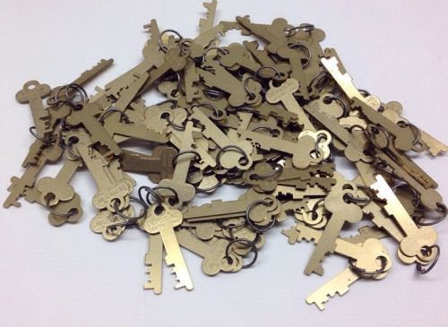 122 Diebold Mosler Brass Bank Safe Deposit Box Keys Skeleton Canton Ohio USA