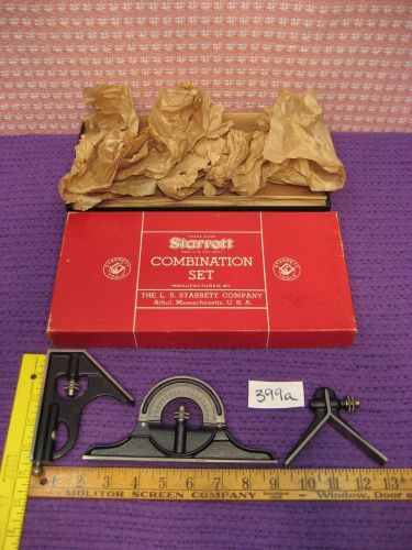 STARRETT Combination Head Set of 3 nO 434 NOS original BOX vintage tools 399a