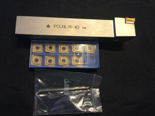1&#034; Korloy PCLNL16-4D Tool Holder w/ Box of Korloy CNMG 431-HA NC9020 Inserts