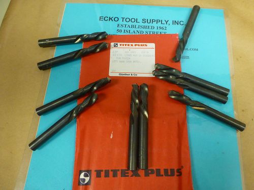 SCREW MACHINE DRILL LEFT HAND 3/8 DIA HIGH SPEED TITEX GERMANY NEW 10PCS $34.40