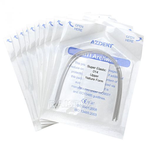 10 packs dental orthodontic super elastic niti round nature form arch wire for sale
