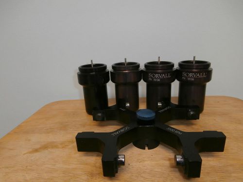 Sorvall H-400 rotor with buckets and inserts.