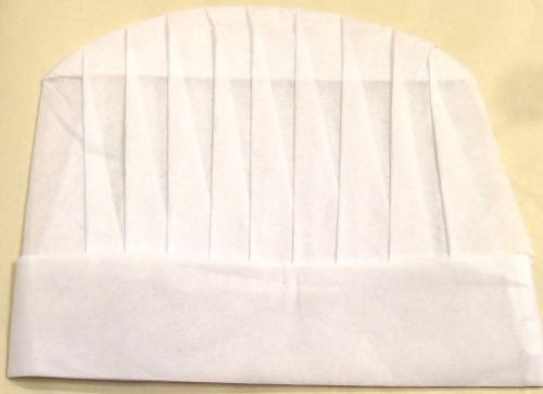 Lot of 24 Professional Disposable White Paper Chef Hats