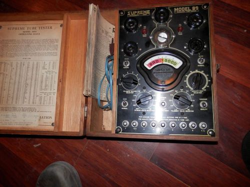 SUPREME TUBE TESTER MODEL 89-S UNTESTED-SELLING STRICTLY.AS-IS