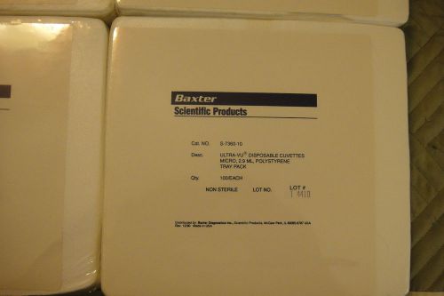 4 Packs - Baxter Ultra-Vu Disposable Cuvettes 2.9ml Non-Sterile - 4X