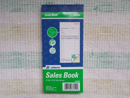 Adams Sales Book 2 Part DC3705 Carbonless Copy Written Invoice  Made in USA