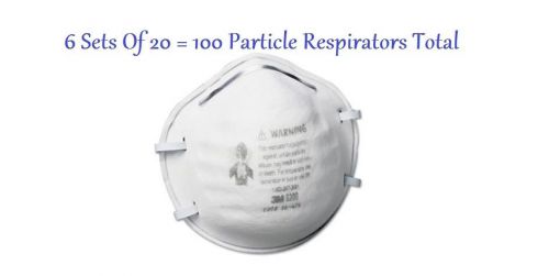 Set Of 6 20ct 3M N95 Particle Respirator 8200 Mask MMM 8200 (100 Total)