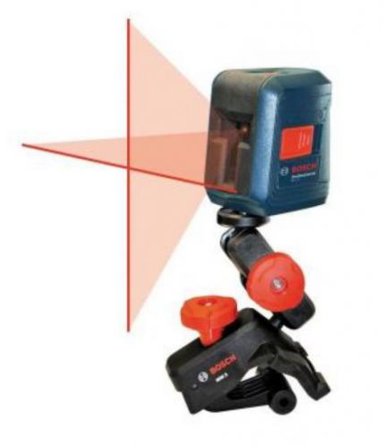New Bosch Self Leveling Cross Line Laser Level with Clamping Mount Gll 2 gll2