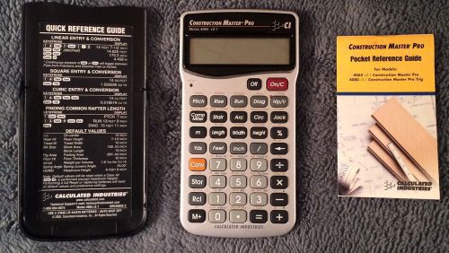 Construction Master Pro Model 4065 v3.1. Calculator with Case and Pocket Guide