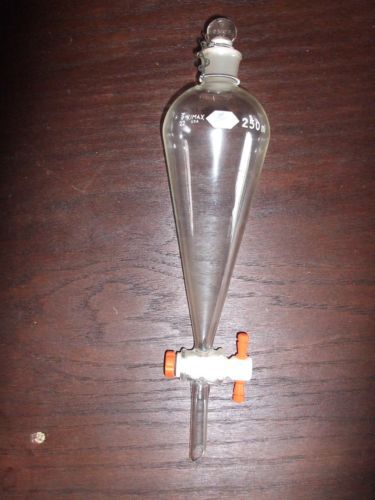Like pyrex by kimax 250 ml separatory funnel with glass stopper for sale