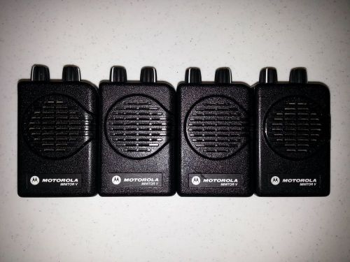 Motorola Minitor V Single Channel VHF A03KMS7238BC with Charger (Lot of 4)