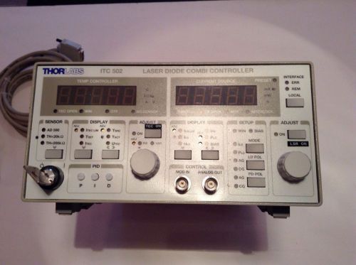 ThorLabs ITC502 Benchtop Laser Diode &amp; Temp Controller +/- 200 mA / 16 W