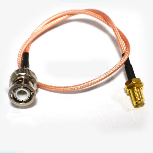 1PCS SMA female Jack nut TO BNC male plug for RG316 cable jumper pigtail 30cm