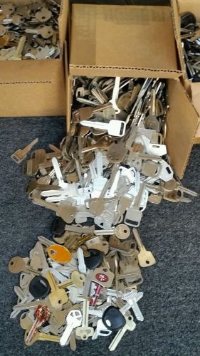 LARGE  LOT OF MISC. KEY BLANKS 3lbs. cars, house, etc. lot of old and vintage
