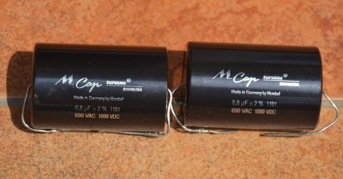 Mundorf Supreme Silver/Oil 6.8 uF capacitors 1 matched pair