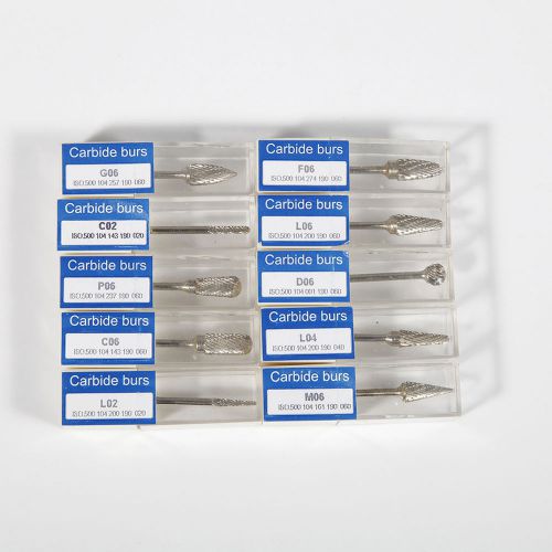 New Polisher Tungsten Steel Dental Burs Lab Burrs 2.35mm Tooth Drill 10pcs/ Pack